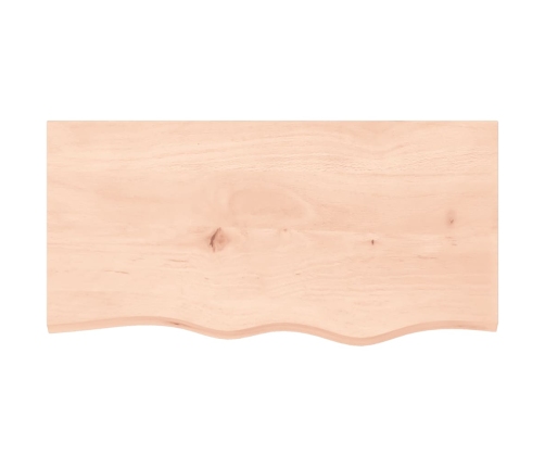 Estante de pared madera maciza roble sin tratar 80x40x(2-4) cm