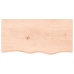 Estante de pared madera maciza roble sin tratar 80x40x(2-4) cm