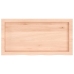 Estante de pared madera maciza roble sin tratar 80x40x(2-4) cm