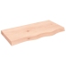 Estante de pared madera maciza roble sin tratar 80x40x(2-6) cm