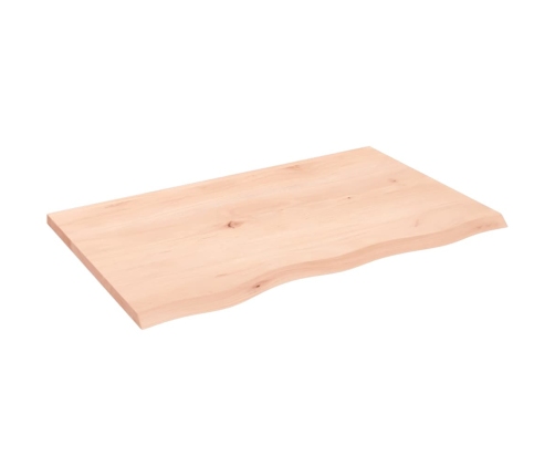 Estante de pared madera maciza de roble sin tratar 80x50x2 cm