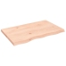 Estante de pared madera maciza roble sin tratar 80x50x(2-4) cm