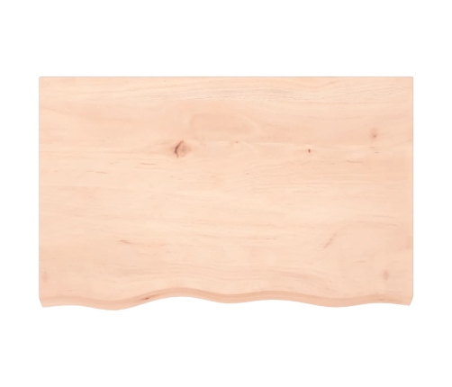 Estante de pared madera maciza roble sin tratar 80x50x(2-4) cm