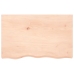 Estante de pared madera maciza roble sin tratar 80x50x(2-4) cm