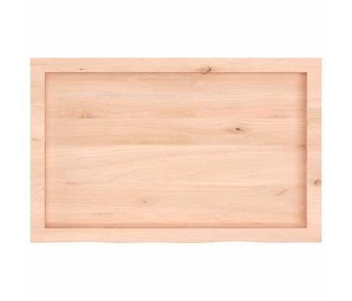 Estante de pared madera maciza roble sin tratar 80x50x(2-6) cm