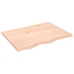 vidaXL Estante de pared madera maciza de roble sin tratar 80x60x2 cm