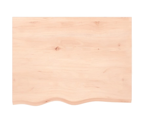 vidaXL Estante de pared madera maciza de roble sin tratar 80x60x2 cm