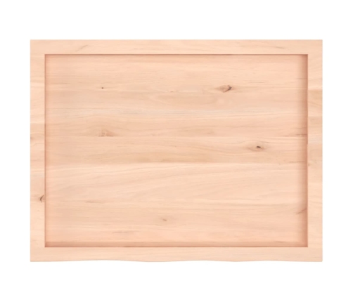 Estante de pared madera maciza roble sin tratar 80x60x(2-4) cm