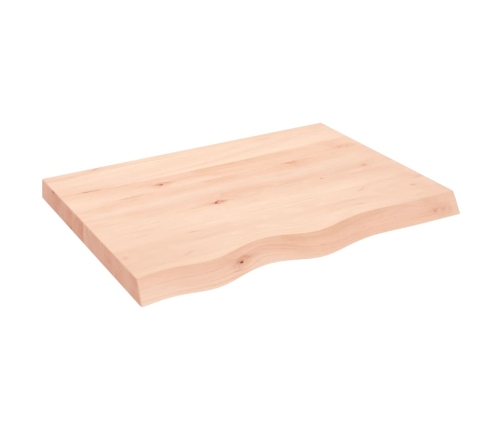 vidaXL Estante de pared madera maciza roble sin tratar 80x60x(2-6) cm