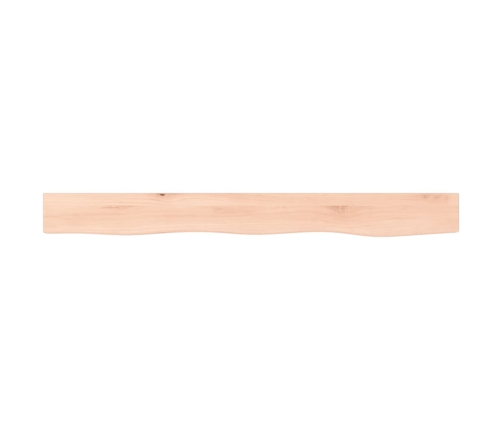 Estante de pared madera maciza de roble sin tratar 100x10x2 cm