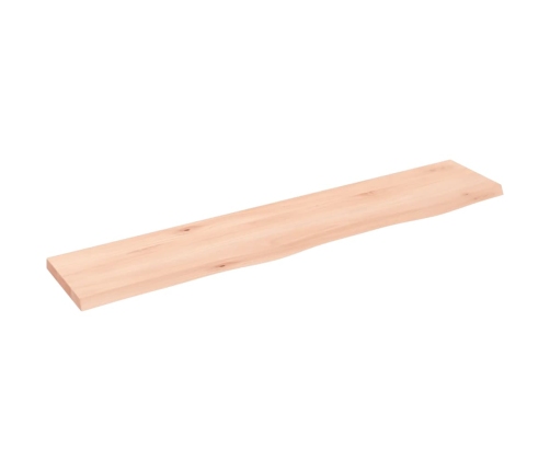 Estante de pared madera maciza de roble sin tratar 100x20x2 cm