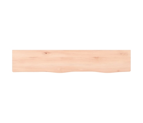 Estante de pared madera maciza de roble sin tratar 100x20x2 cm