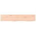 Estante de pared madera maciza de roble sin tratar 100x20x2 cm