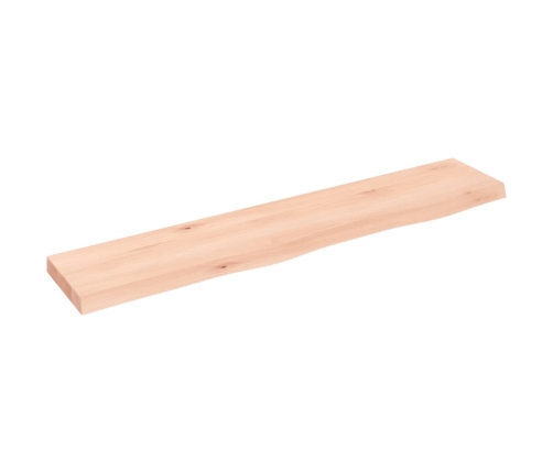 vidaXL Estante de pared madera maciza de roble sin tratar 100x20x4 cm