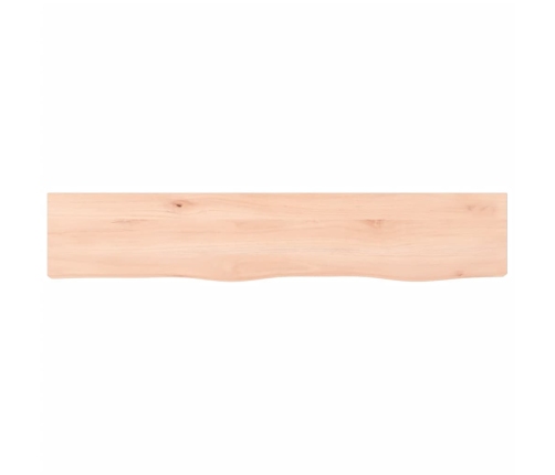 vidaXL Estante de pared madera maciza de roble sin tratar 100x20x4 cm