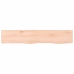 vidaXL Estante de pared madera maciza de roble sin tratar 100x20x4 cm