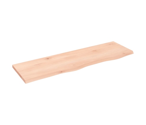 Estante de pared madera maciza de roble sin tratar 100x30x2 cm