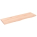 Estante de pared madera maciza de roble sin tratar 100x30x2 cm