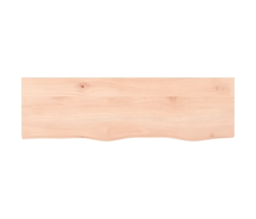 Estante de pared madera maciza de roble sin tratar 100x30x2 cm