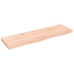 Estante de pared madera maciza roble sin tratar 100x30x(2-4) cm