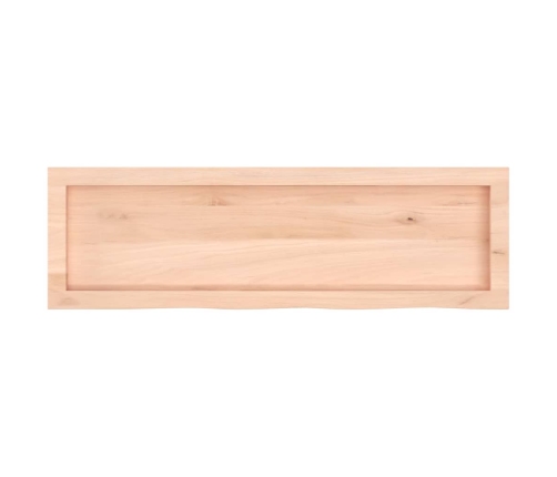 Estante de pared madera maciza roble sin tratar 100x30x(2-4) cm