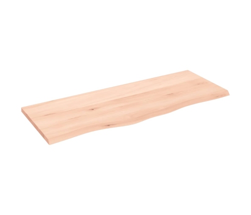 Estante de pared madera maciza de roble sin tratar 100x40x2 cm