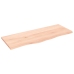 Estante de pared madera maciza de roble sin tratar 100x40x2 cm