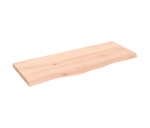 vidaXL Estante de pared madera maciza roble sin tratar 100x40x(2-4) cm