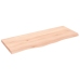 Estante de pared madera maciza roble sin tratar 100x40x(2-4) cm