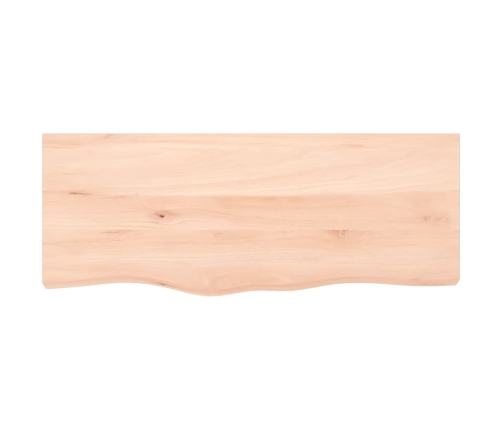 vidaXL Estante de pared madera maciza roble sin tratar 100x40x(2-4) cm