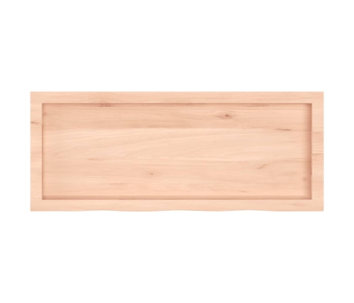 Estante de pared madera maciza roble sin tratar 100x40x(2-4) cm