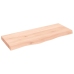 Estante de pared madera maciza roble sin tratar 100x40x(2-6) cm