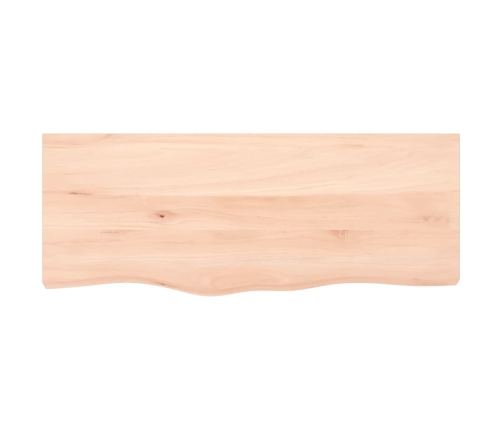 Estante de pared madera maciza roble sin tratar 100x40x(2-6) cm