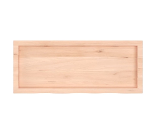 Estante de pared madera maciza roble sin tratar 100x40x(2-6) cm