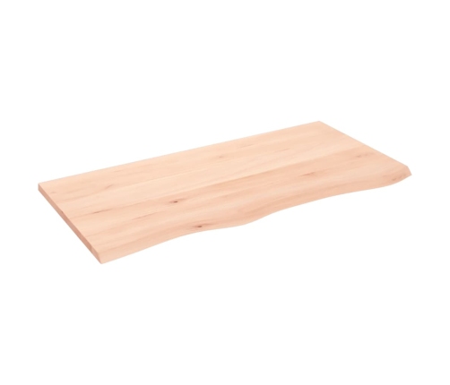 Estante de pared madera maciza de roble sin tratar 100x50x2 cm