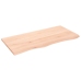 Estante de pared madera maciza de roble sin tratar 100x50x2 cm