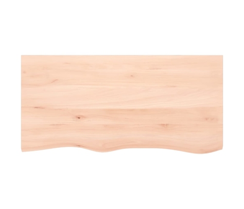 vidaXL Estante de pared madera maciza roble sin tratar 100x50x(2-4) cm