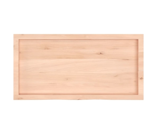 vidaXL Estante de pared madera maciza roble sin tratar 100x50x(2-4) cm