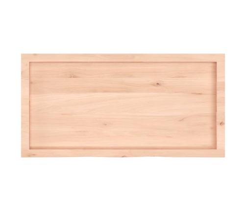 Estante de pared madera maciza roble sin tratar 100x50x(2-6) cm