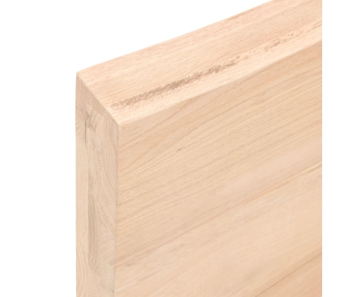 Estante de pared madera maciza roble sin tratar 100x50x(2-6) cm