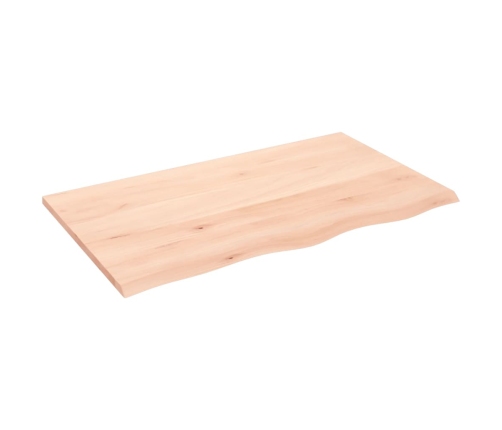 Estante de pared madera maciza de roble sin tratar 100x60x2 cm