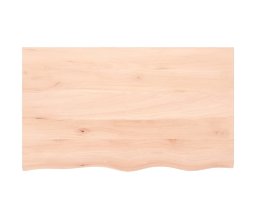 Estante de pared madera maciza de roble sin tratar 100x60x2 cm