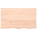 Estante de pared madera maciza de roble sin tratar 100x60x2 cm