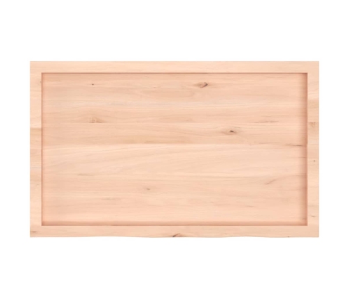 Estante de pared madera maciza roble sin tratar 100x60x(2-6) cm