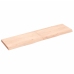 Estante de pared madera maciza roble sin tratar 120x30x(2-4) cm