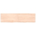 Estante de pared madera maciza roble sin tratar 120x30x(2-4) cm