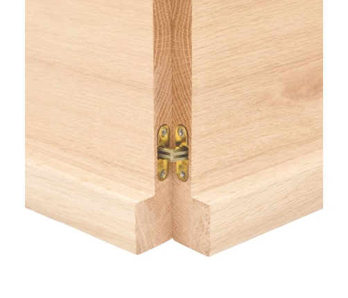 vidaXL Estante de pared madera maciza roble sin tratar 120x40x(2-4) cm