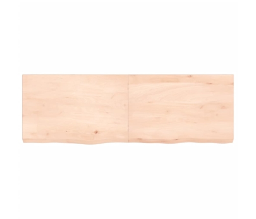 Estante de pared madera maciza roble sin tratar 120x40x(2-6) cm