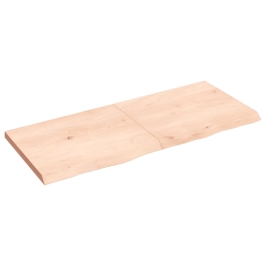 Estante de pared madera maciza roble sin tratar 120x50x(2-4) cm