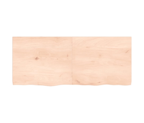 Estante de pared madera maciza roble sin tratar 120x50x(2-4) cm